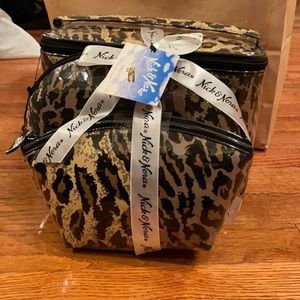 Nick & Nora 3-Piece Cheetah Print Cosmetic Bag Gift Set